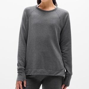 Athleta Coaster Luxe Recover Sweatshirt XL Charcoal Gray